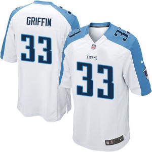 Jeunes Titans du Tennessee Nike # 33 Michael Griffin Élite blanc NFL Maillot Magasin