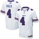 Men Nike Buffalo Bills &4 Kevin Kolb Elite White NFL Jersey