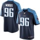 Youth Nike Tennessee Titans &96 Al Woods Elite Navy Blue Alternate NFL Jersey