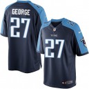 Youth Nike Tennessee Titans &27 Eddie George Elite Navy Blue Alternate NFL Jersey
