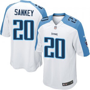 Jeunes Titans du Tennessee Nike # 20 évêque Sankey Élite blanc NFL Maillot Magasin