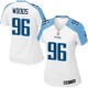 Women Nike Tennessee Titans &96 Al Woods Elite White NFL Jersey