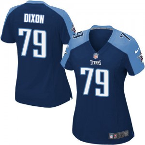 Femmes Nike Tennessee Titans # 79 Marcus Dixon élite Navy bleu alternent NFL Maillot Magasin