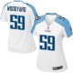 Women Nike Tennessee Titans &59 Wesley Woodyard Elite White NFL Jersey