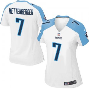 Femmes Nike Tennessee Titans # 7 Zach Mettenberger Élite blanc NFL Maillot Magasin