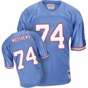Reebok Houston Oilers &74 Bruce Matthews Light Blue Authentic Throwback NFL Jersey