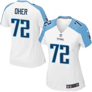 Femmes Nike Tennessee Titans # 72 Michael Oher Élite blanc NFL Maillot Magasin