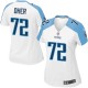 Women Nike Tennessee Titans &72 Michael Oher Elite White NFL Jersey