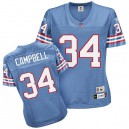 Reebok Houston Oilers &34 Earl Campbell Light Blue Women Throwback Team Color Premier EQT NFL Jersey