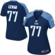 Women Nike Tennessee Titans &77 Taylor Lewan Elite Navy Blue Alternate NFL Jersey
