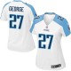 Women Nike Tennessee Titans &27 Eddie George Elite White NFL Jersey