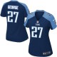 Women Nike Tennessee Titans &27 Eddie George Elite Navy Blue Alternate NFL Jersey