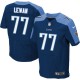 Men Nike Tennessee Titans &77 Taylor Lewan Elite Navy Blue Alternate NFL Jersey