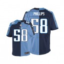 Men Nike Tennessee Titans &58 Shaun Phillips Elite Team/Alternate Two Tone NFL Jersey