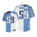 Men Nike Tennessee Titans &59 Wesley Woodyard Elite Team/Road Two Tone NFL Jersey
