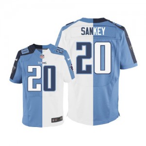 Hommes Nike Tennessee Titans # 20 évêque Sankey Élite Team/route deux tonnes NFL Maillot Magasin