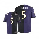 Men Nike Baltimore Ravens &5 Joe Flacco Elite Team/Alternate Two Tone NFL Jersey