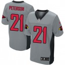 Men Nike Arizona Cardinals &21 Patrick Peterson Elite Grey Shadow NFL Jersey