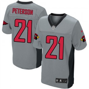 Hommes Nike Arizona Cardinals # 21 Patrick Peterson élite gris ombre NFL Maillot Magasin
