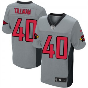 Hommes Nike Arizona Cardinals # 40 Pat Tillman Élite gris ombre NFL Maillot Magasin