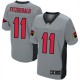 Men Nike Arizona Cardinals &11 Larry Fitzgerald Elite Grey Shadow NFL Jersey