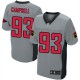 Men Nike Arizona Cardinals &93 Calais Campbell Elite Grey Shadow NFL Jersey