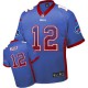 Men Nike Buffalo Bills &12 Jim Kelly Elite Royal Blue Drift Fashion NFL Jersey