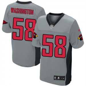 Hommes Nike Arizona Cardinals # 58 Daryl Washington élite gris ombre NFL Maillot Magasin
