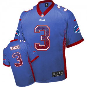 Hommes Nike Bills de Buffalo # 3 E. J. Manuel élite Royal Bleu Drift mode NFL Maillot Magasin
