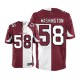 Men Nike Arizona Cardinals &58 Daryl Washington Elite Team/Road Two Tone NFL Jersey