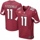 Men Nike Arizona Cardinals &11 Larry Fitzgerald Elite Red Team Color C Patch NFL Jersey