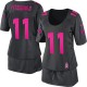 Women Nike Arizona Cardinals &11 Larry Fitzgerald Elite Dark Grey Breast Cancer Awareness NFL Jersey