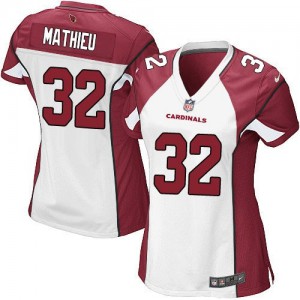 Femmes Nike Arizona Cardinals # 32 Tyrann Mathieu Élite blanc NFL Maillot Magasin