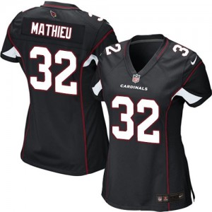 Femmes Nike Cardinals de l'Arizona # 32 Tyrann Mathieu Élite noire remplaçant NFL Maillot Magasin