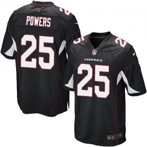 Jeunesse Nike Cardinals de l'Arizona # 25 Jerraud pouvoirs Élite noire remplaçant NFL Maillot Magasin