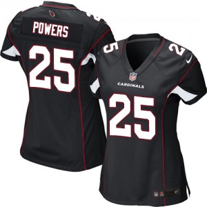 Femmes Nike Cardinals de l'Arizona # 25 Jerraud pouvoirs Élite noire remplaçant NFL Maillot Magasin