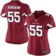 Women Nike Arizona Cardinals &55 John Abraham Elite Red Team Color NFL Jersey