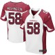 Men Nike Arizona Cardinals &58 Daryl Washington Elite White NFL Jersey
