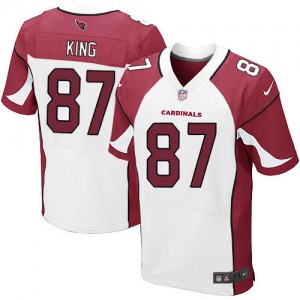 Hommes Nike Arizona Cardinals # 87 Jeff King Élite blanc NFL Maillot Magasin