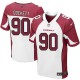 Men Nike Arizona Cardinals &90 Darnell Dockett Elite White NFL Jersey