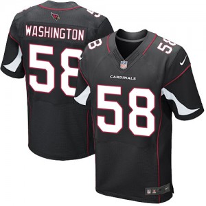 Hommes Nike Cardinals de l'Arizona # 58 Daryl Washington Élite noire remplaçant NFL Maillot Magasin