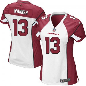 Femmes Nike Cardinals de l'Arizona # 13 Kurt Warner Élite blanc NFL Maillot Magasin