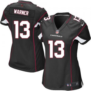 Femmes Nike Cardinals de l'Arizona # 13 Kurt Warner Élite noire remplaçant NFL Maillot Magasin