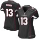 Women Nike Arizona Cardinals &13 Kurt Warner Elite Black Alternate NFL Jersey