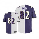Men Nike Baltimore Ravens &82 Torrey Smith Elite Team/Road Two Tone NFL Jersey