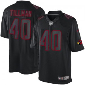 Hommes Nike Arizona Cardinals # 40 Pat Tillman Élite Noir Impact NFL Maillot Magasin