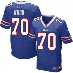 Hommes Nike Bills de Buffalo # 70 Eric Wood élite bleu Royal équipe NFL Maillot Magasin de couleur