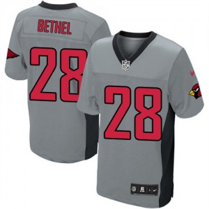 Hommes Nike Arizona Cardinals # 28 Justin Bethel élite gris ombre NFL Maillot Magasin