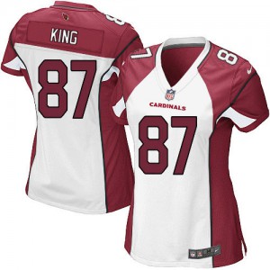 Femmes Nike Arizona Cardinals # 87 Jeff King Élite blanc NFL Maillot Magasin