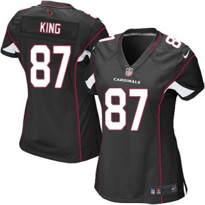 Femmes Nike Arizona Cardinals # 87 Jeff King élite noire alternent NFL Maillot Magasin